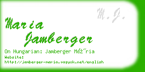 maria jamberger business card